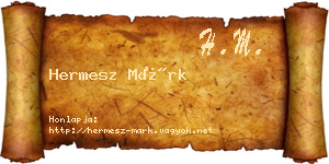Hermesz Márk névjegykártya